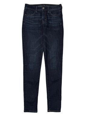 {American Eagle} "High Rise Jegging" Dark Blue Skinny Leg Jeans WJ101-56